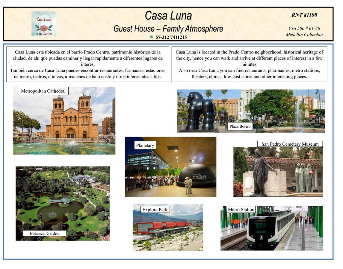 Casa Luna -Estrategica Ubicacion- Medellín Zewnętrze zdjęcie